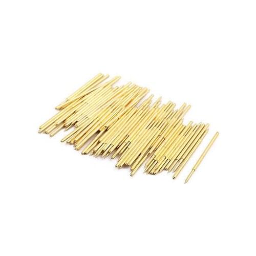 100pcs PA100-B1 1.36mm Dia 33.3mm Length Metal Spring Pressure Test Probe Needle