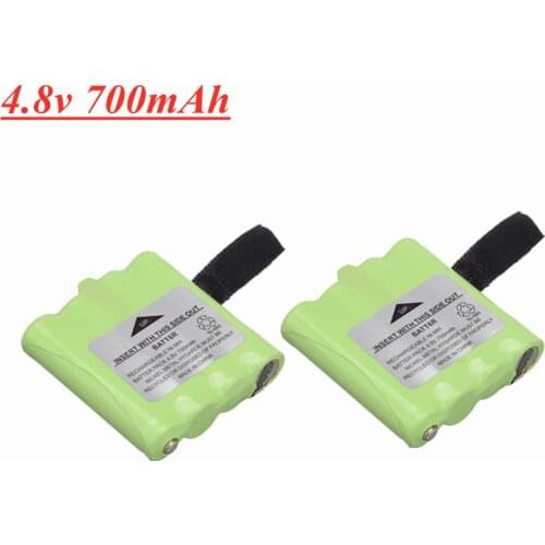 2PCS 4.8V 700MAH NI-MH Rechargeable 2 Way Radio Battery for Midland BATT6R BATT-6R