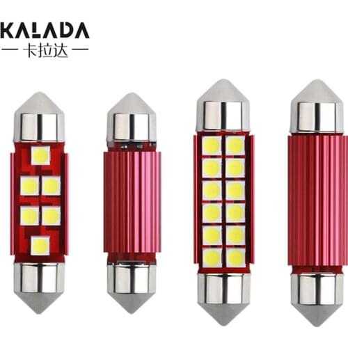 2 pcs Festoon C5W 31mm 36mm 39mm 41mm 3030SMD Led Car Bulb Map Lights Auto Interior Dome Lamp License Plate Lights 12V DC White