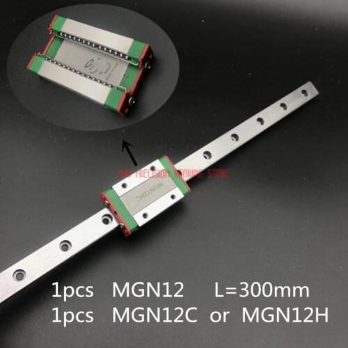 2019 Linear Rail Cnc Router Parts 12mm Linear Guide Mgn12 L= 300mm Rail Way + Mgn12c Or Mgn12h Long Carriage For Cnc X Y Z Axis