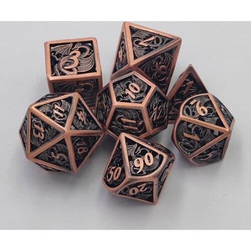 2021 New Arrival Metal Hollow DND Dice Set D20 Dados Rol Polyhedral RPG Dice Playing Game Dice Dobbelspel kostki do gry Dadi