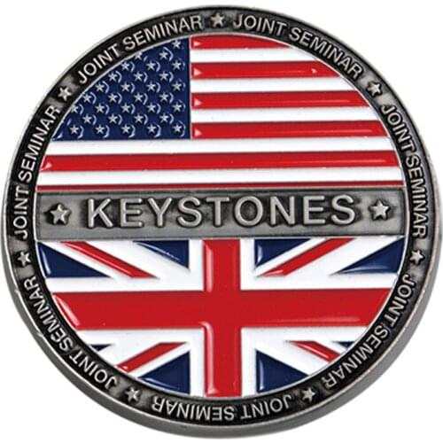 3D U.S. metal custom military commemorative challenge coin wholesale factory American flag electroplated gold coin