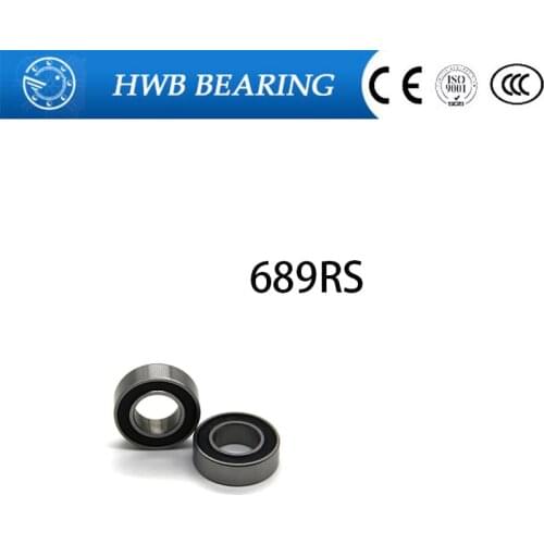 4 pc/lot 689 2RS 9x17x5 ABEC3 hybrid ceramic Si3N4 ball bearing G5 grade ceramic ball for bicycle 689-2rs