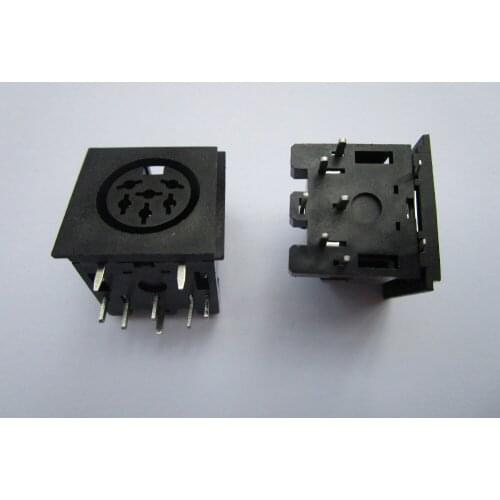 80 pcs Circular DIN Jack Female S Terminal 6 pin PCB Mount Connector