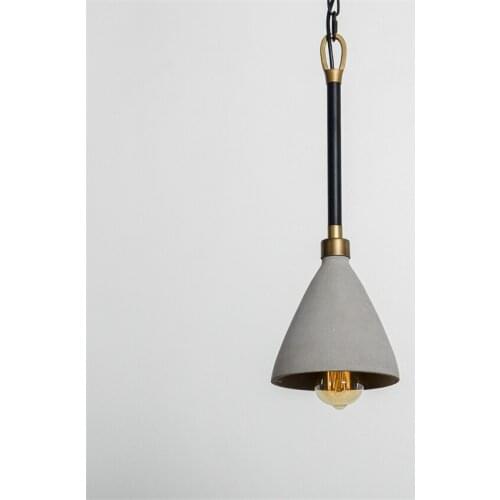 American retro industrial concrete single pendant lights bar loft bar bedside lamp cement lamps kitchen bathroom hanging lights