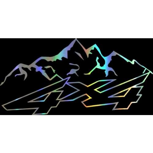 Car Sticker Vinyl 16cm*8cm 4X4 Mountain Offroad Fashion Decal Funny Sticker on Car Reflective Laser Sticker 3D Car Styling