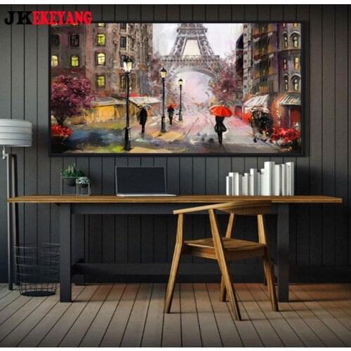 Large 5D Diy diamond painting Paris streets Diamond Mosaic Rhinestone Embroidery cross stitch Y4281
