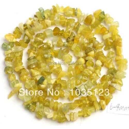 High Quality 5-8mm Natural Lemon Stone Chip Gravel DIY Gems Loose Beads Strand 80cm Jewelry Making Free Shipping w385