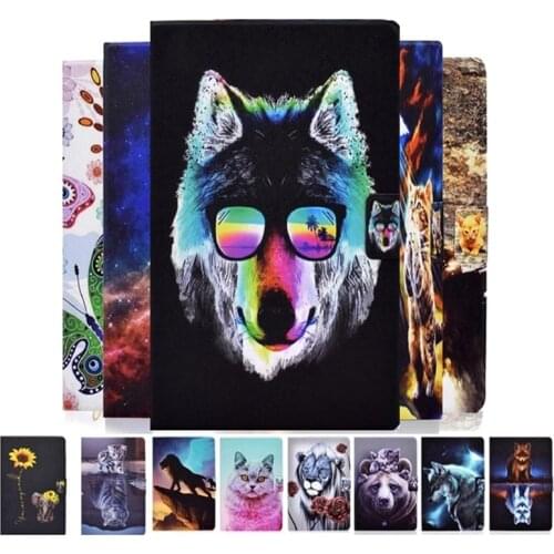Case for Amazon Kindle Fire HD 10 2017 2019 2021 10.1 Inch Tablet Wolf Tiger Shell for Fire HD10 Plus 2021 Case Cover 11th Gen