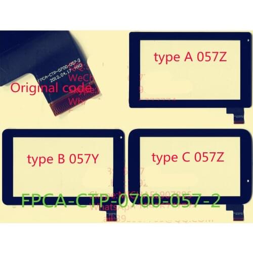 Black 7 Inch for 3Q Qoo! q-pad QS0730C tablet pc capacitive touch screen glass digitizer panel P/N FPCA-CTP-0700-057-2