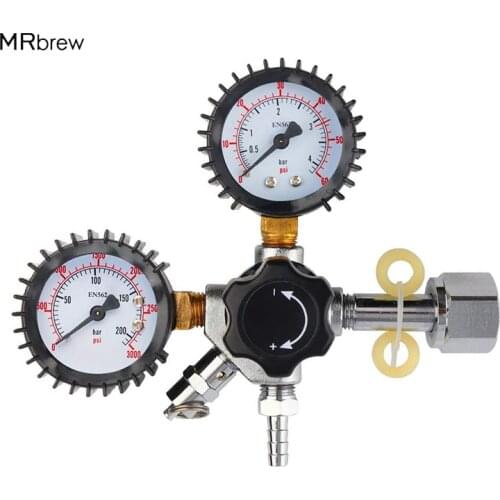 Dual Gauge CO2 Regulator for Draft Beer Home brew 0~3000psi, 0~60psi, CGA320