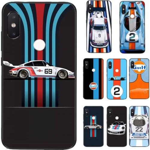 FHNBLJ Sports Car Gulf Martini Painted Phone Case for Xiaomi Redmi 5 5Plus 6 6A 4X 7 7A 8 8A 9 Note 5 5A 6 7 8 8Pro 8T 9