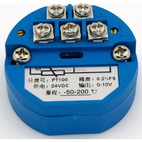 FTT01 0-10V output -50-200C PT100 temperature transmitter module SBWZ temperature amplifier templifier