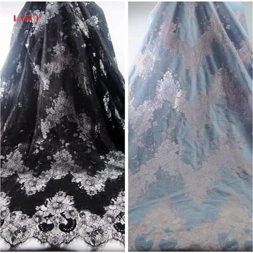 LASUI 1.5m =1 piece high quality 23 color two-tone pretty eyelashes lace fabric DIY dress shirt cloth soft skin-friendly C0157