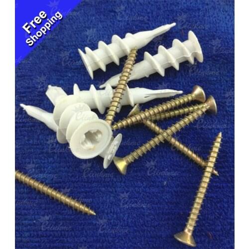 M6*40mm PLASTERBOARD CAVITY WALL SPEED FIXING PLUGS SELF DRIVE INCLUDING SCREWS