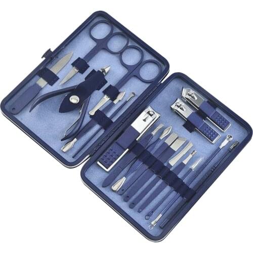 Manicure Set 18PCS Nail Set Nail Clipper Grooming Kit Stainless Steel Nail Clippers Pedicure Tool Scissor Cipper Nail Tools Set