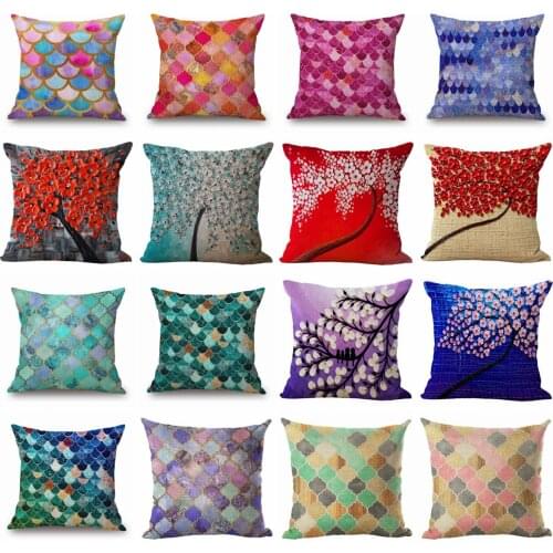 Bohemian Ethnic Style Pillow Case Throw Pillowcase Cotton Linen Printed Pillow Covers For Office Home Textile