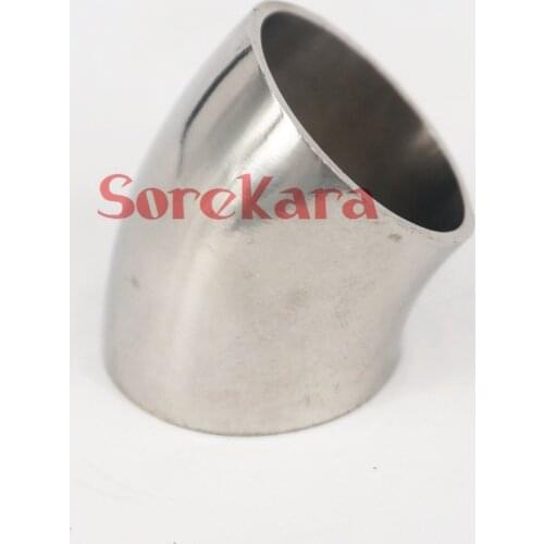 45mm O/D 304 Stainless Steel Sanitary Weld 45 Degree Elbow Pipe Fitting