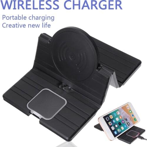 Universal Car Office Qi Wireless Phone Charger For Samsung Galaxy S10e S9 S8 plus Fast Charging Pad Mat Car Wireless Charger
