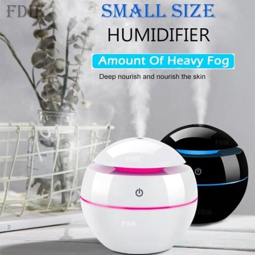Aroma Essential Oil Diffuser Mini USB Air Humidifier usb Portable Ultrasonic Mist Humidifier Air Purifier 130ML LED Night Light