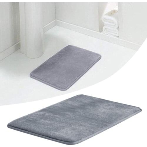 Bathroom Memory Foam Bath Mat Carpet Rug Non-slip Absorbent fleece Bedroom Mat kitchen Doormat Carpets Non Skid Soft Coral