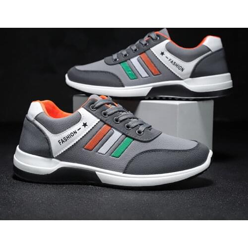 Spring and Autumn Mens Mesh Casual Shoes Rubber Lightweight Mens Casual Sneakers Basic Male Canvas Shoes