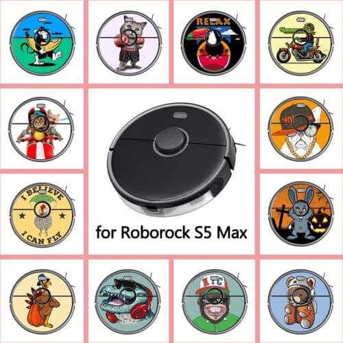 Provide Customized Custom Vinyl Animal Sticker for Roborock S5 MAX Robot Robotic Vacuum Cleaner Skin Spare Parts Accessories