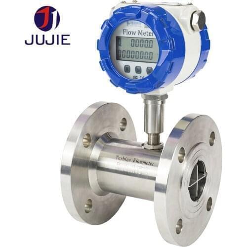 DN4/6/10/15/20/25/32 High Accuracy Stainless Steel Flange Water Turbine Flow Meter for Gasoline diesel digital LCD display 4-20
