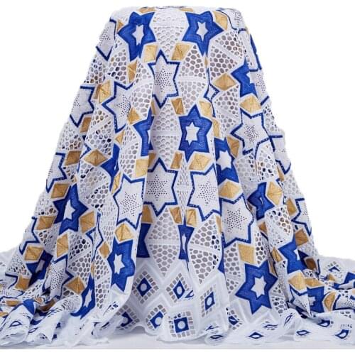 Zhenguir White 2021 High Quality 100% Cotton Swiss Voile Lace In Switzerland Nigirian Fabric Women Wedding Dress Party New A2425