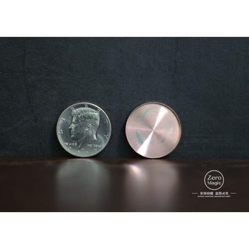 1 PC Expanded Shell Half Dollar (Head) Close Up Gimmick Prop Magic Tricks Appearing Vanish Coin Magie Accessories Illusion