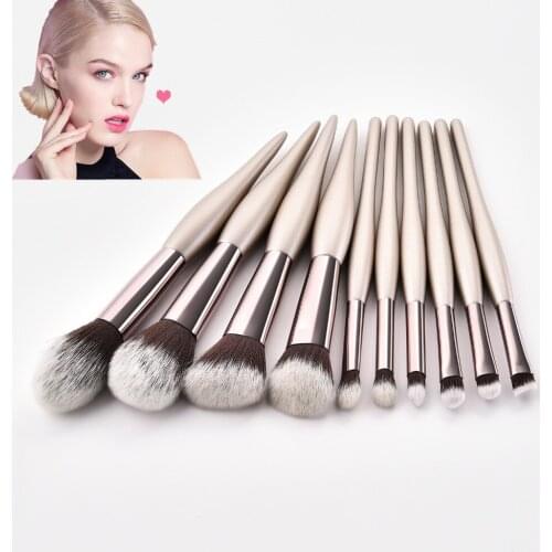 10pcs Luxury Makeup Brushes Set For Foundation Powder Blush Eyeshadow Concealer Make Up Brush Cosmetics Beauty Tools