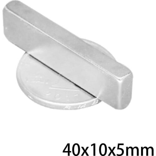 2~50PCS 40x10x5 mm Strong Sheet Rare Earth Magnet 40mmx10mm Big Rectangular Neodymium Magnets 40x10x5mm N35 Magnetic 40*10*5 mm