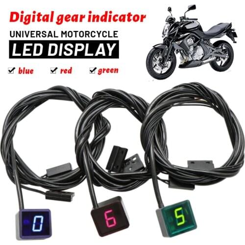 6 Speed Universal Motorcycle Motorbike Digital Gear Indicator LED Display + Shift Lever Magnet For Honda For Yamaha For Suzuki