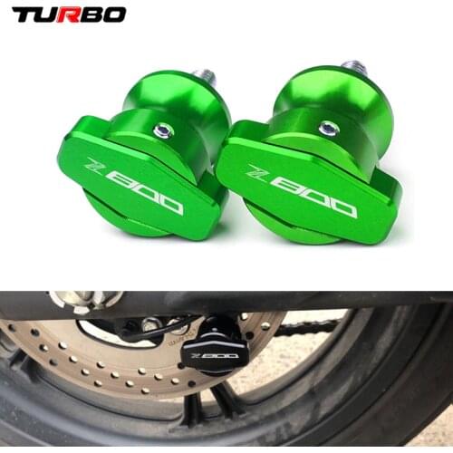 For KAWASAKI Motorcycle CNC Aluminum Accessories Swingarm Spools slider 8mm stand screws Z 800 z800 2012-2016 with Z800 LOGO