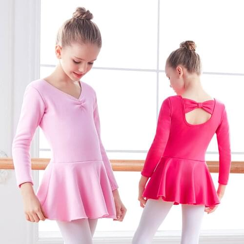 Velvet Girls Ballet Leotard Warm Dance Dress Kids Children Dance Practice Costumes Ballet Clothes