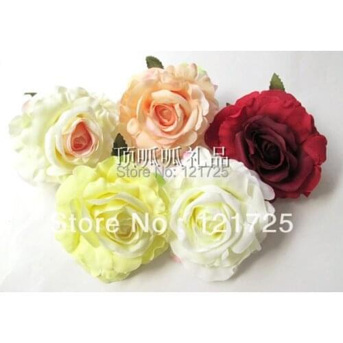 Free shipping artificial silk flower rose head high quality fabric roses wedding decoration home decoration flower 10cm