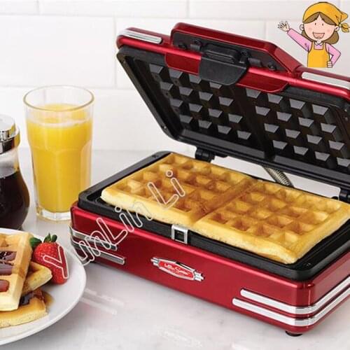 Household Mini Waffle Machine 220V 750W DIY Breakfast Machine Baking Tools Cake Machine Electric Waffle Machine RMDM200