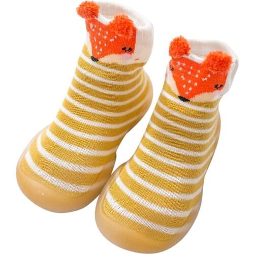 Newborn Baby Toddler Socks Baby Girls Boys Toddler Shoes Non-slip Soft Rubber Shoes Sock Cartoon Animal Style Floor Shoes Socks