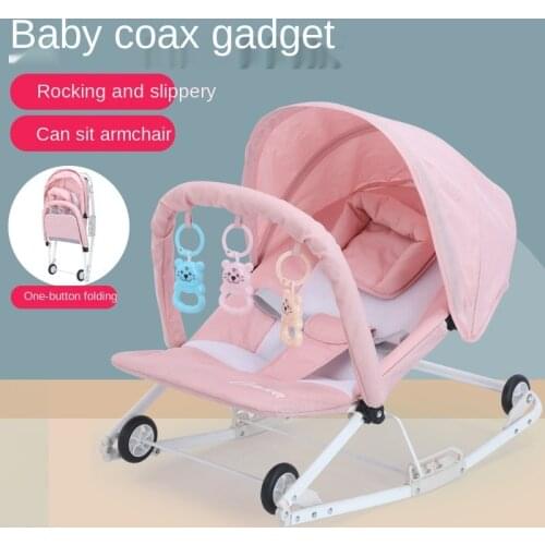 LazyChild Baby rocking chair baby comfort recliner shaker sleeping children cradle bed rocking chair with wheels