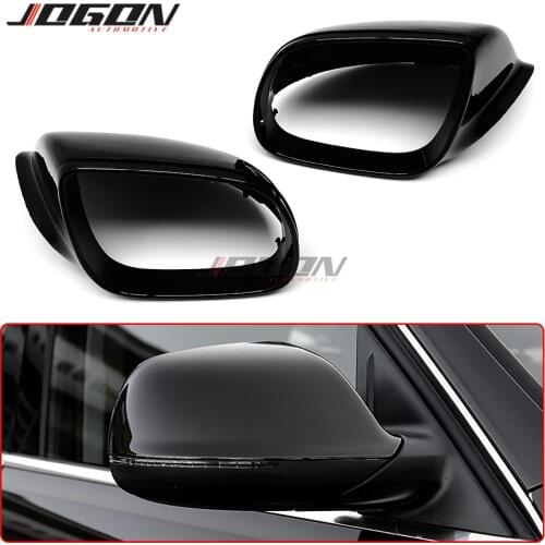 Gloss Black Side Wing Rear View Rearview Mirror Cover Case Caps For Audi Q5 SQ5 8R 2009-2017 & Q7 4L Facelift 2010-2015