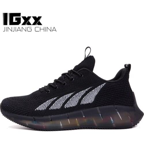 IGxx Sneakers For Men Light Up 350 V2 TPU Buffer Outdoor Mesh Athletic Breathable Male Basketball Lace up Shoes Running Tenis
