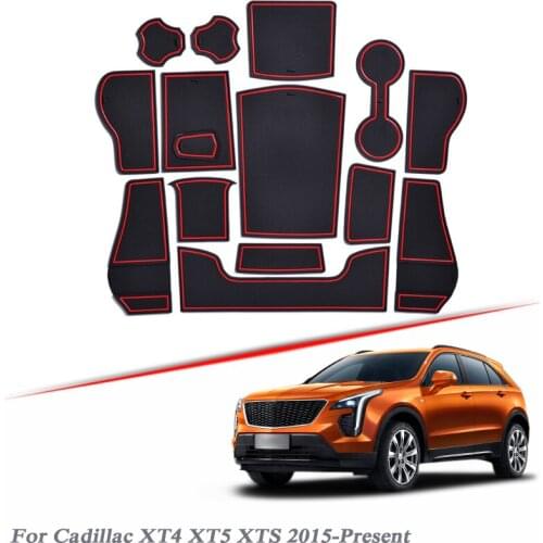 20pcs Car Styling For Cadillac XT4 XT5 XTS 2015-2020 Gate slot pad Interior Door Groove Mat Non-slip dust Mat Auto Accessory