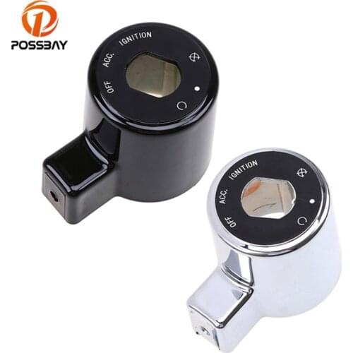 POSSBAY Motorcycle Ignition Switch Cover fits for Harley Davidson Sportster XL 883 1200 Quad ATV Moto Motorbike Ignition Shell