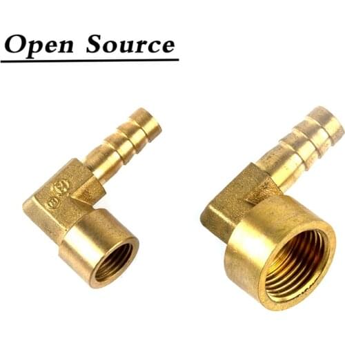 Brass Hose Pipe Fitting Elbow 8mm 10mm 12mm 14mm 16mm Barb Tail 1/4" 3/8" 1/2" BSP Female Thread Copper Connector Joint Coupler