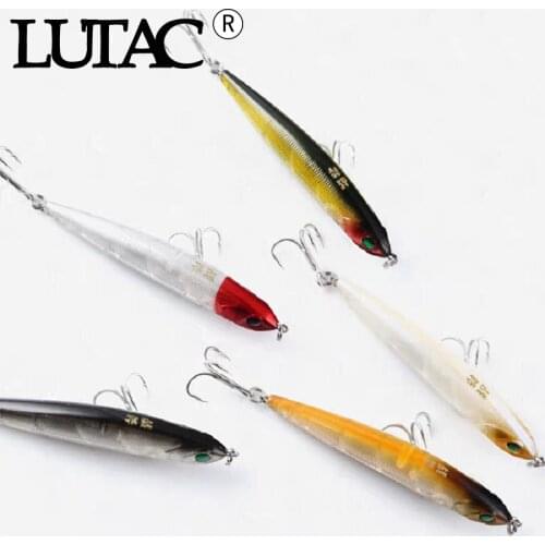 LUTAC Sinking Stickbait Fishing Baits 70mm7g/90mm15.5g treble hook Wobblers lure Pencil hard plastic Fishing Tackle