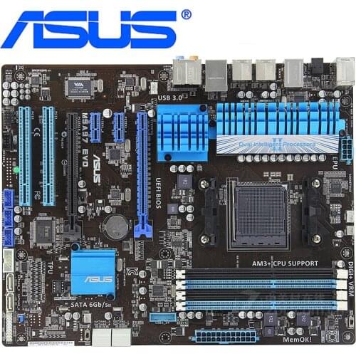 ASUS M5A97 EVO Motherboards Socket AM3+ DDR3 32GB For AMD 970 M5A97 EVO Desktop Mainboard Systemboard SATA III PCI-E X16 Used
