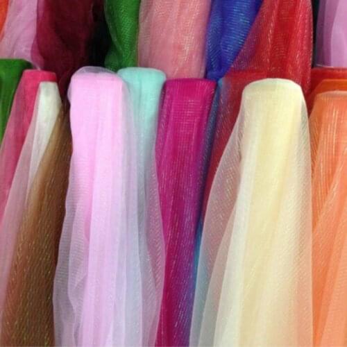 Metallic Organza Fabric Shiny Stage Decoration DIY Craft Wedding Supplies Gift Packing Material 1 Yard