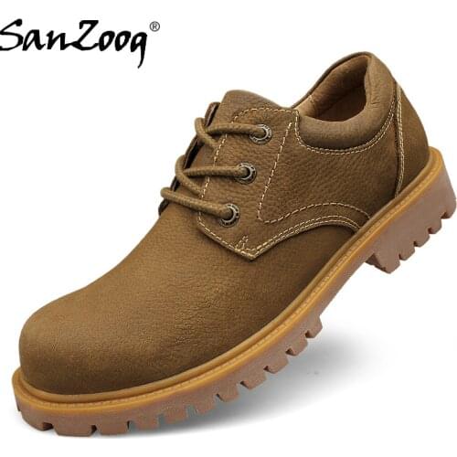 Autumn Genuine Leather Non Slip Work Shoes Men Working Werkschoenen Casual Plus Size 48 49