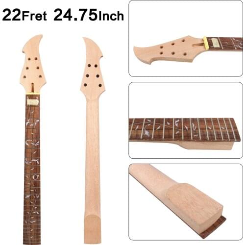 Fit Diy Electric Guitar Neck 22fret 628mm 24.75 in Mahogany+Rose wood Fretboard Unfinished