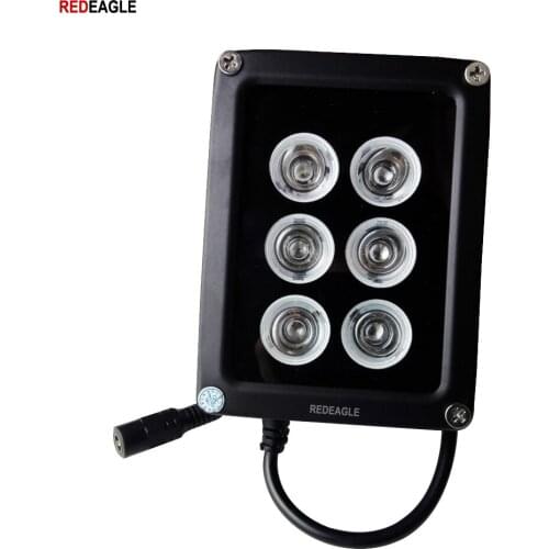 REDEAGLE 850nmIR LED Lamp Metal Waterproof Housing Infrared Fill Light Night Vision 90 Degree For 4MM/3.6MM CCTV Security Camera